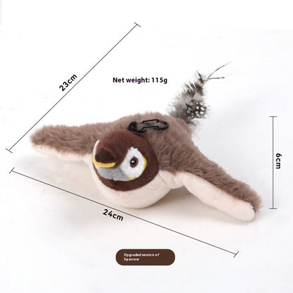 USB Rechargeable Interactive Flapping Bird Cat Toy For Kittens/Adult Cats.